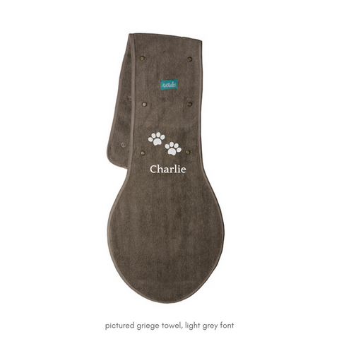 "Paws" personalized towel for pets
